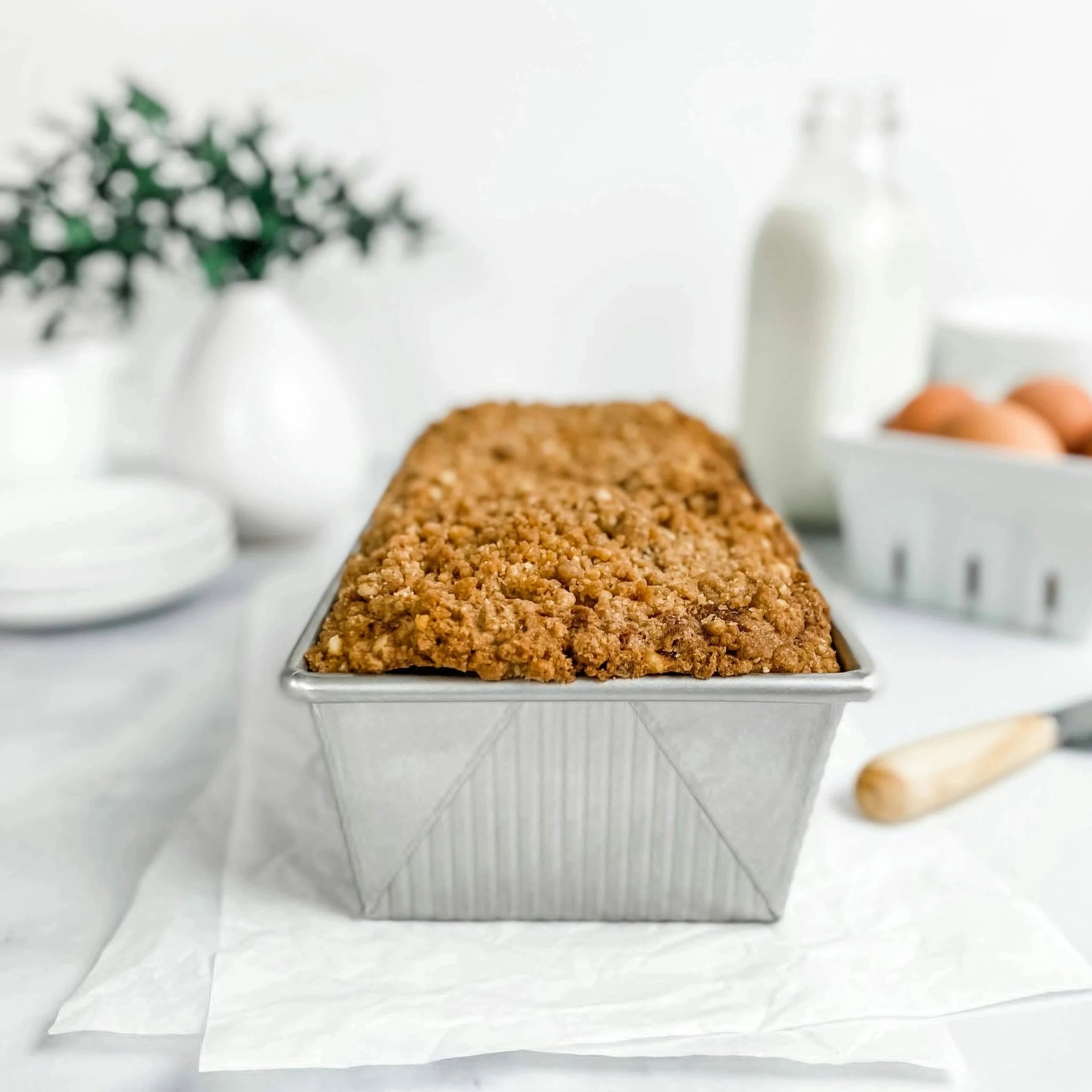 1.5 Loaf USA Pan with bread in it.