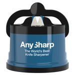 blue anysharp knife sharpener on a white background
