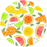 Andreas Jar Opener with slices of lemon, limes, oranges, and the words grapefruit, citrus, lime, and lemon