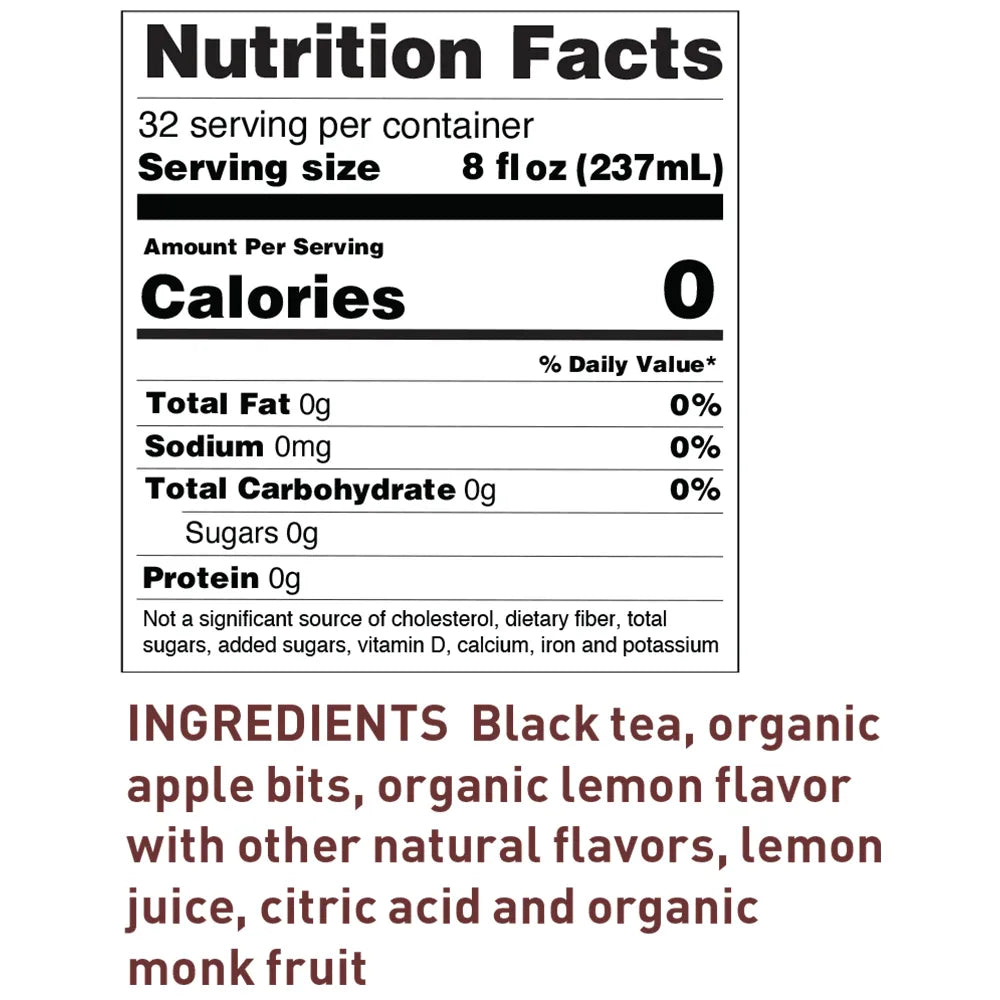 Nutritional Facts for Half and Half Sweet Tea Republic of Tea