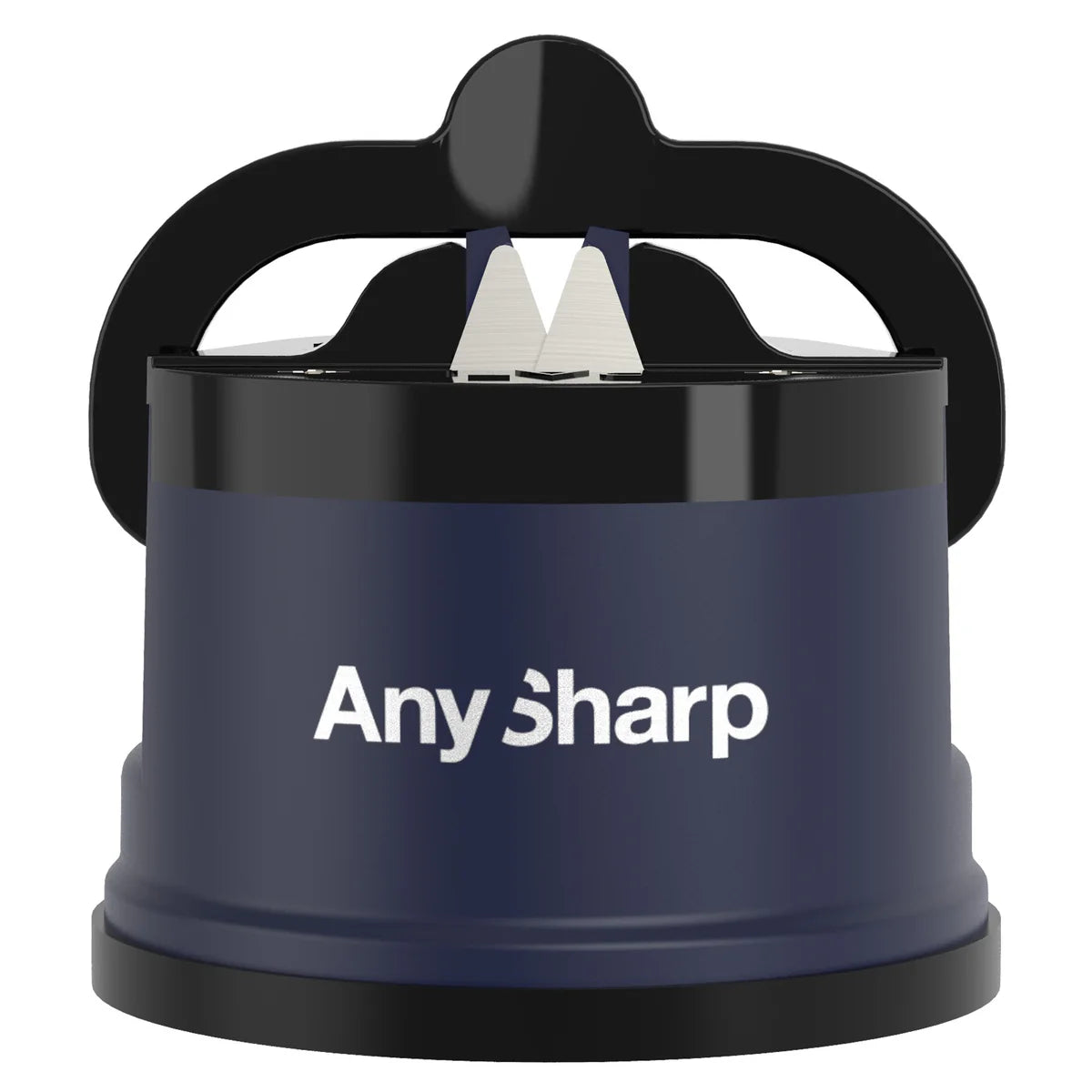 dark navy anysharp knife sharpener on a white background