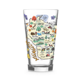 Wet-It! Fishkiss Wisconsin 16oz Glass