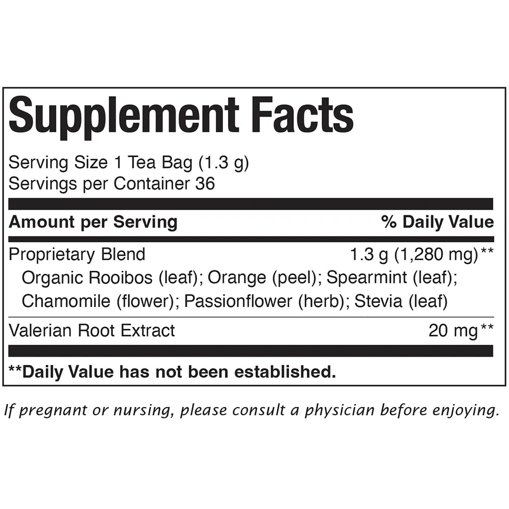 Picture Republic of Tea Get Some ZZZ's Tea Supplement Facts