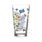 Wet-It! Fishkiss Wisconsin 16oz Glass