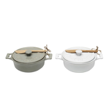 Creative Co-op Brie Baker w/Lid & Spreader