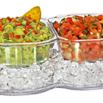 Prodyne Duo Dips on Ice-double sided dip dish