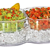 Prodyne Duo Dips on Ice-double sided dip dish
