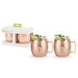 True Moscow Mule Copper Cocktail Mug 2 Pack mugs alone and in packaging