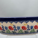European Design Polish Pottery Small Oval Baker