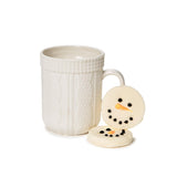 Twos Co Cable Knit Mug w/6 Snowflake Marshmallow Toppers CLR