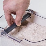 Progressive Flour keeper + with view of magnetic, removable leveler