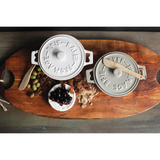Creative Co-op Brie Baker w/Lid & Spreader