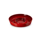 Le Creuset Oval Chip & Dip Platter Cerise