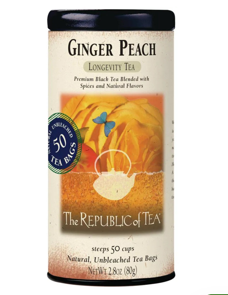 Picture Republic of Tea Ginger Peach Tea Can