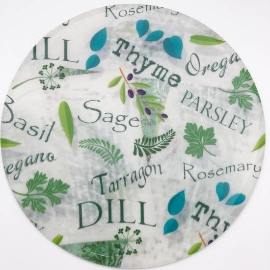 Andreas Jar Opener with the words Thyme Parsely, Oregano, Sage, Basil, Tarragon, Dill, and Rosemary