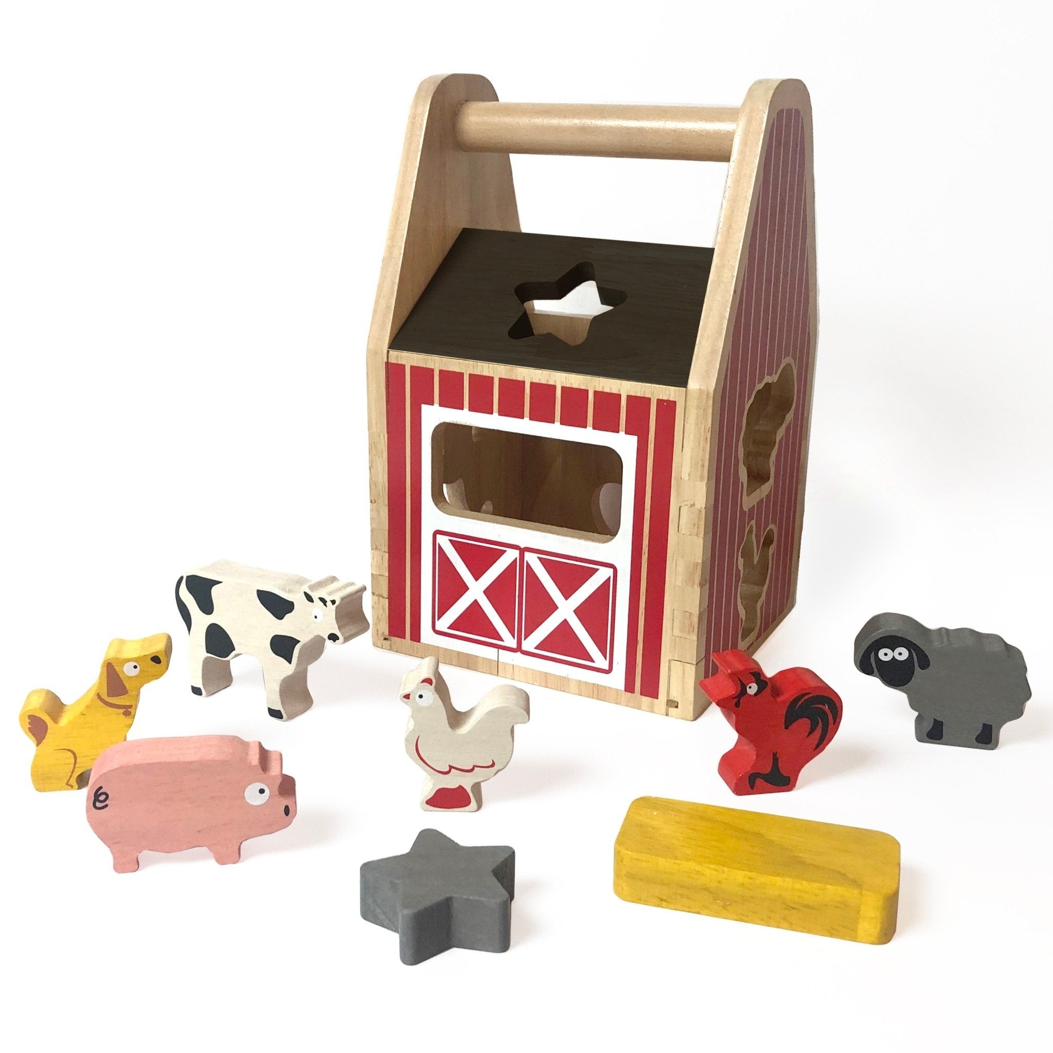 Begin Again Barnyard Shape Sorter with animals and shapes