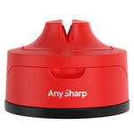 Red Any Sharp knife sharpener on a white background