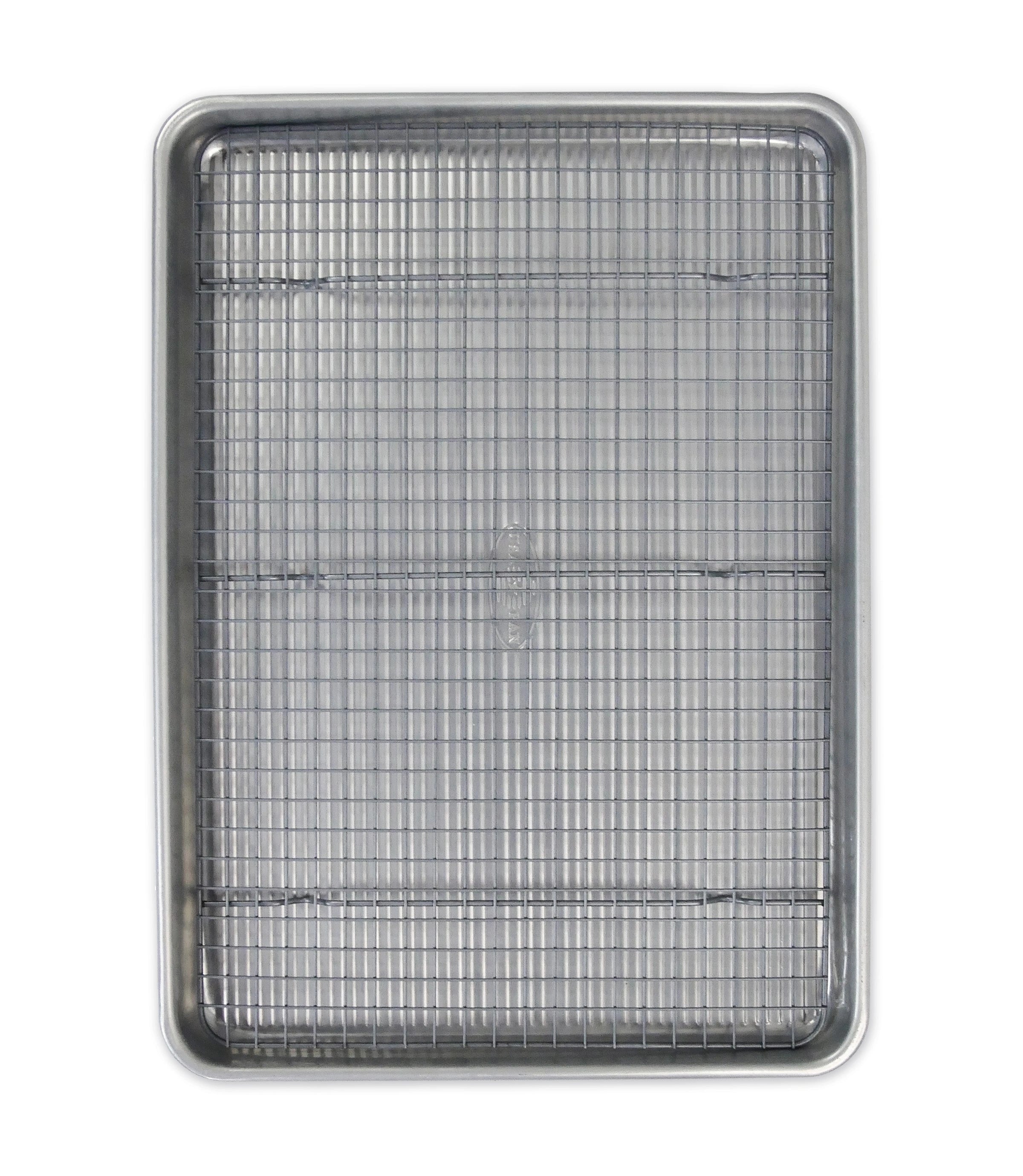 Bird's eye view of USA Pan Half Sheet with Baking Rack