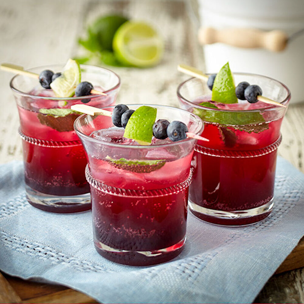 Cocktails made with Stonewall Kitchen's Blueberry syrup