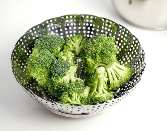 RSVP Steamer filled with broccoli