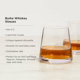 Viski Raye Burke Crystal Whiskey Glasses s/2