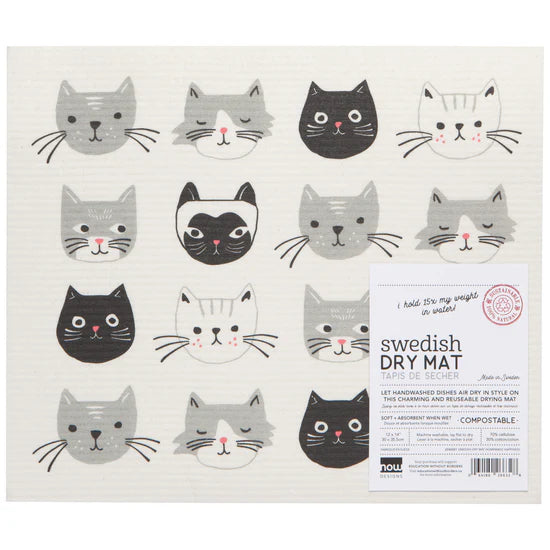Now Designs Cat's Meow Swedish Drying Mat