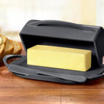 Dark Grey Butterie Butter Dish with butter in it