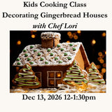 Decorating Gingerbread Houses Dec 13, 2026 12-1:30pm