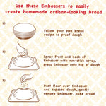 Directions on how to use embossers on bread
