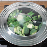 RSVP Universal Lid with Glass to see veggies cooking