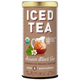 Assam Black Iced tea cannister on a white background