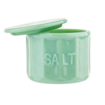 Tablecraft 9 oz Jadeite Salt Cellar with balanced lid