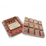 Chocolate bar with packaging labeled 'ChocoPoleologie' on a white background