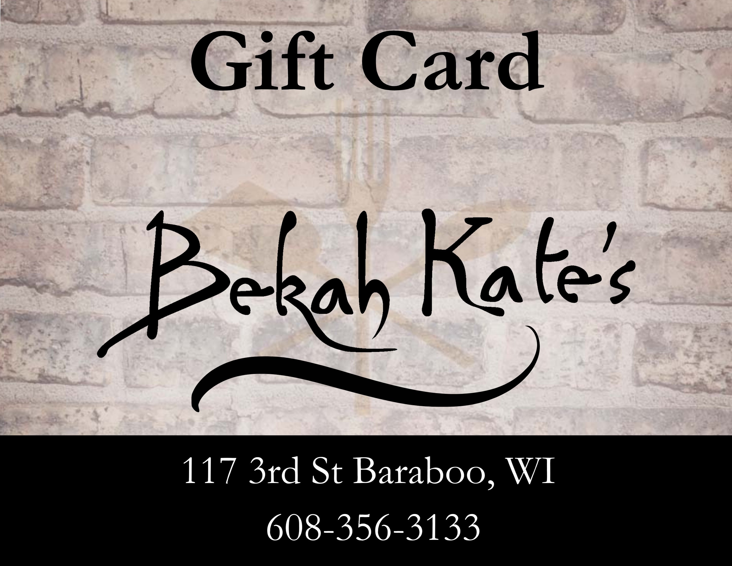 Bekah Kate's Gift Card $100