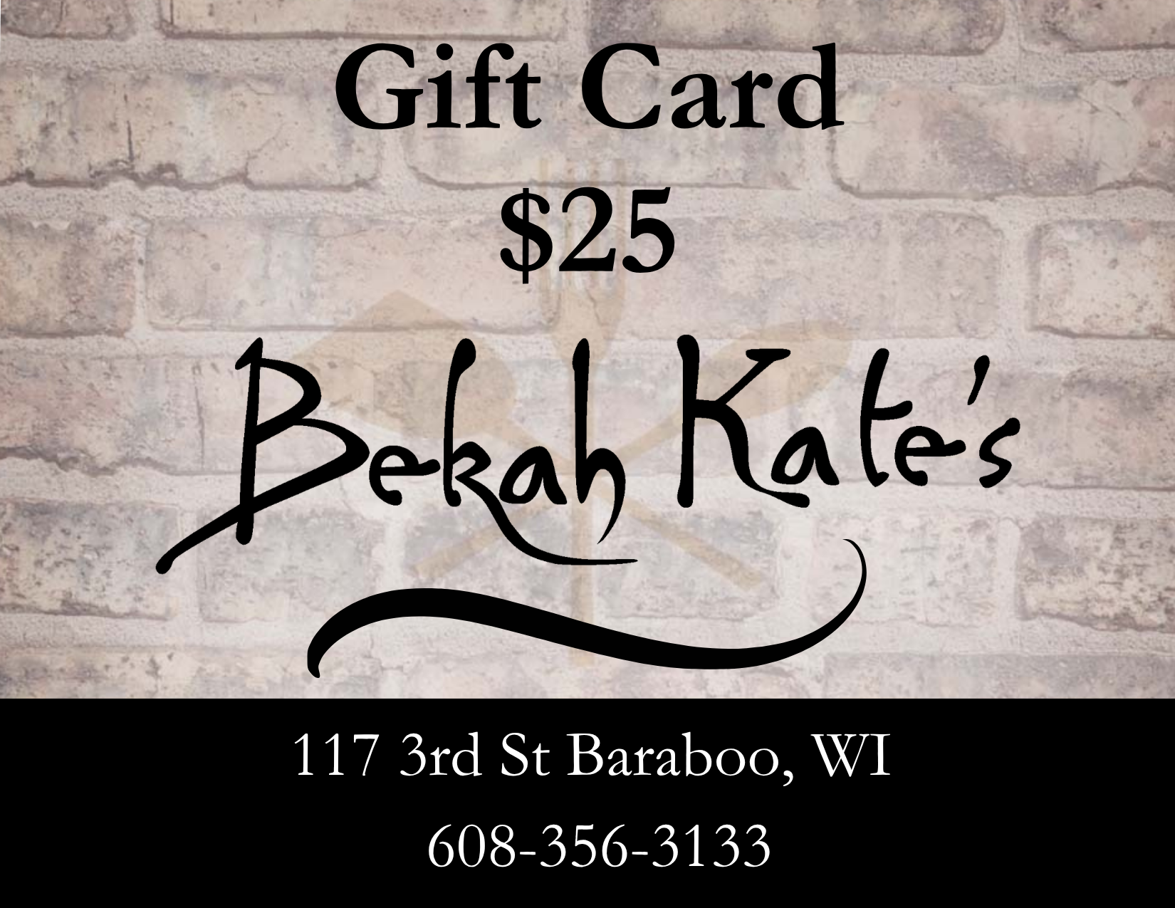 Bekah Kate's Gift Card $25