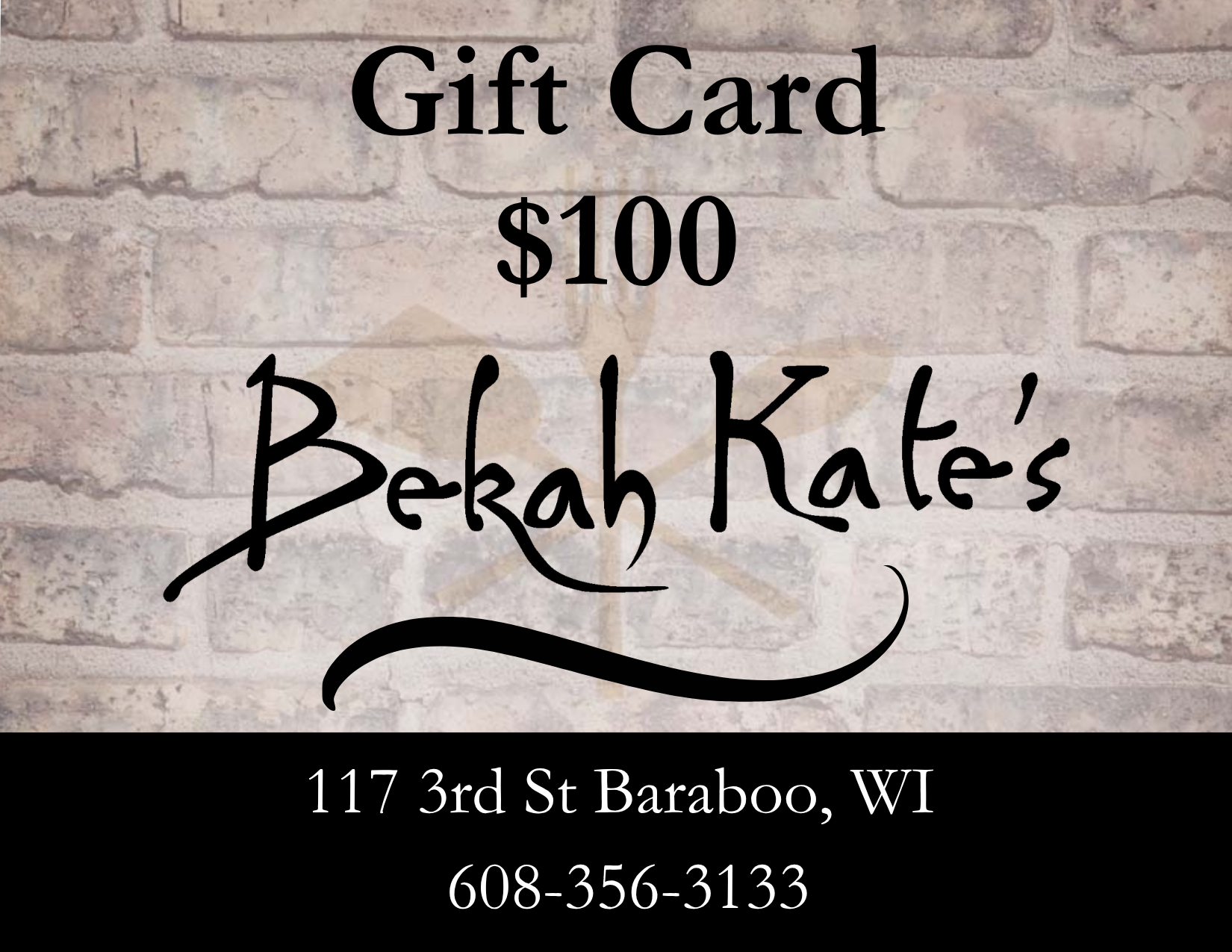 Bekah Kate's Gift Card $100