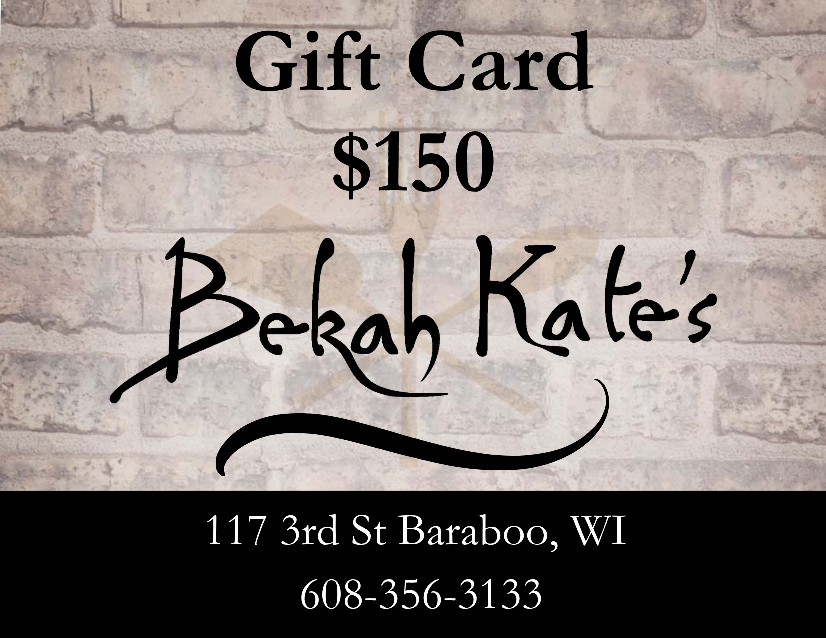 Bekah Kate's Gift Card $150