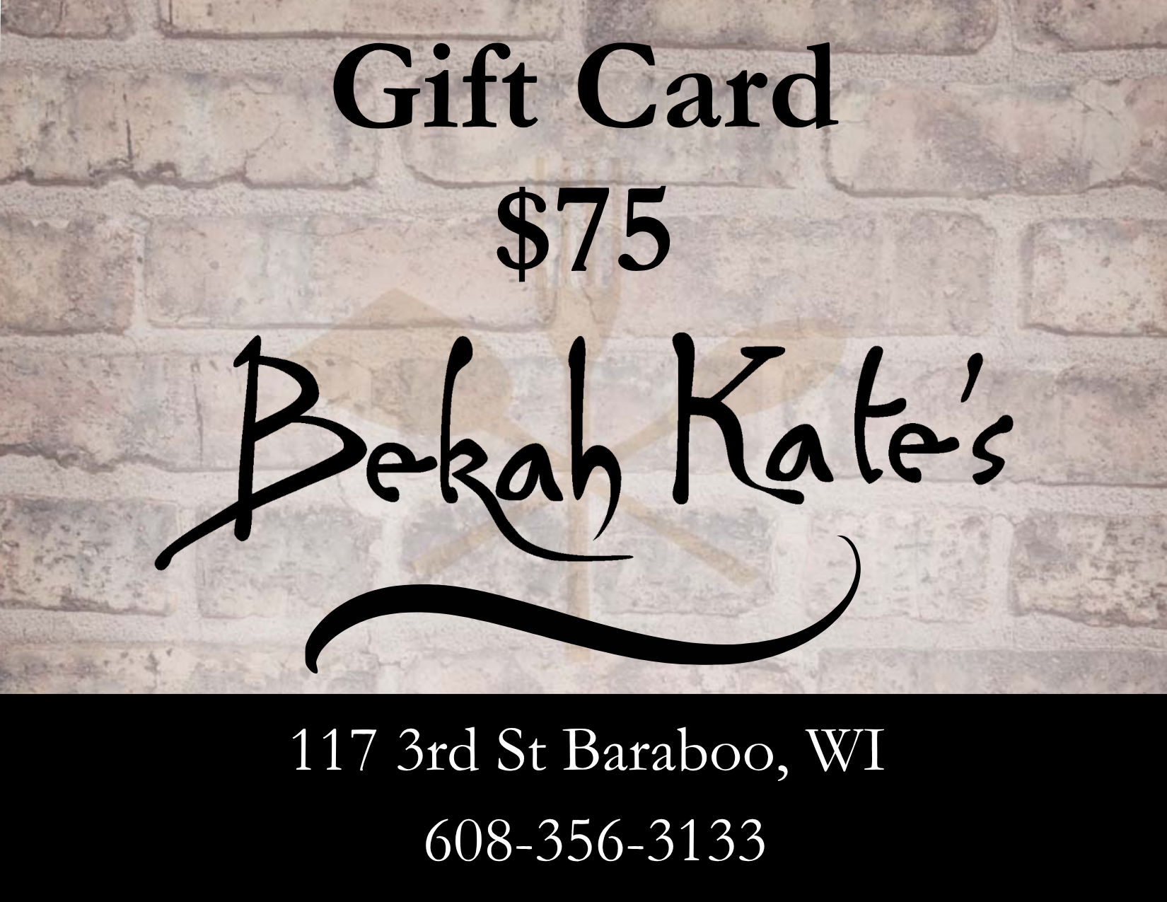 Bekah Kate's Gift Card $75