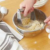 Pastry cutter blending and cutting dough