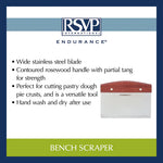 RSVP Endurance Bench Scraper description and bench scraper