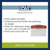 RSVP Endurance Bench Scraper description and bench scraper