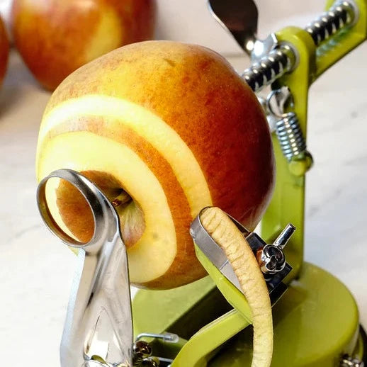 RSVP Apple Peeling Machine-peeling an apple