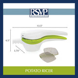 Size of Potato Ricer 13.5 x 4.5 x 3.75