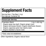 Supplement Facts for Super Green Immunity Tea