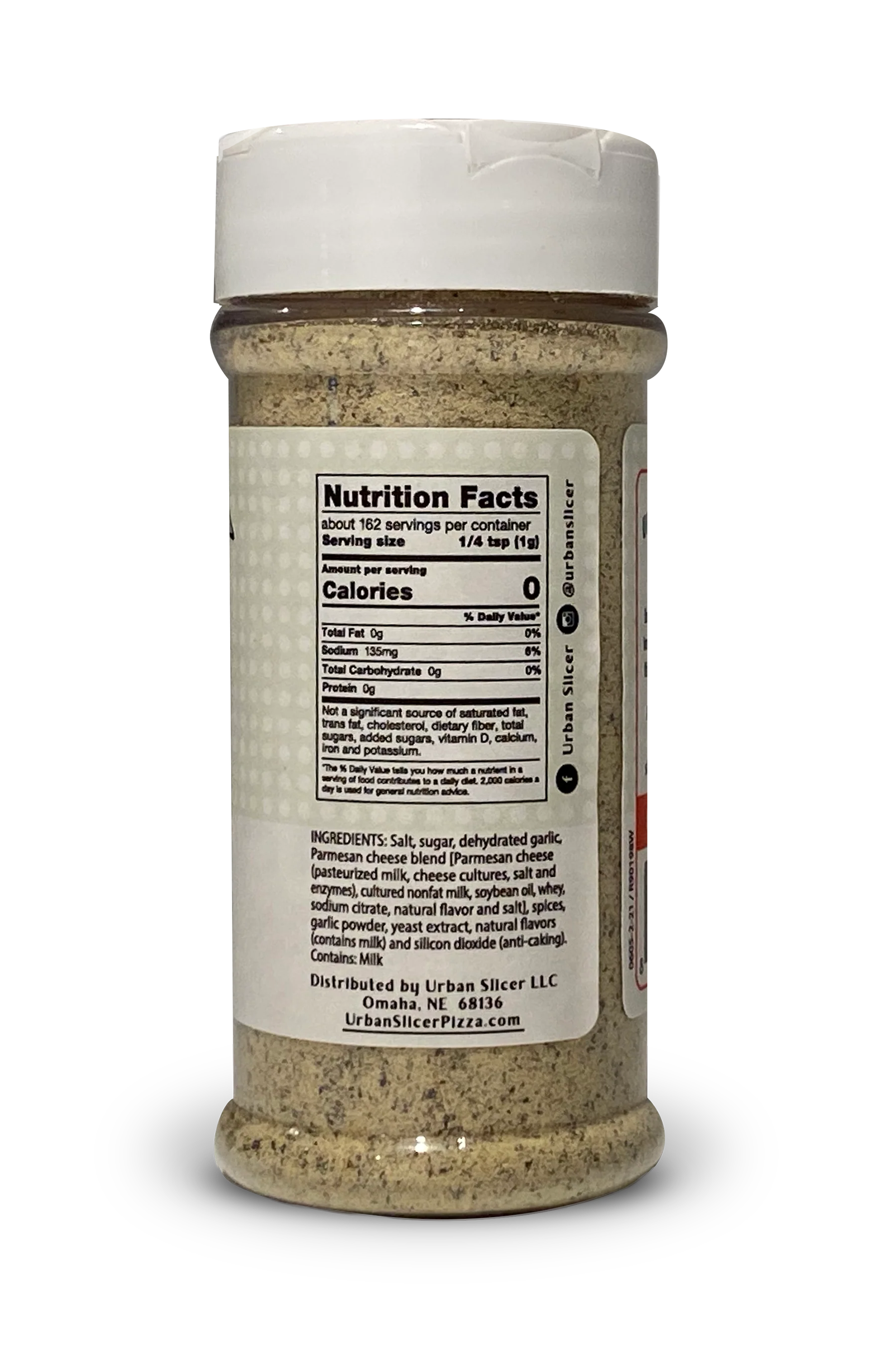 Urban Slicer White Pizza Mojo Seasoning Nutritional Label