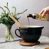 Pouring Blue Cattle Vanilla in a Mixing Bowl