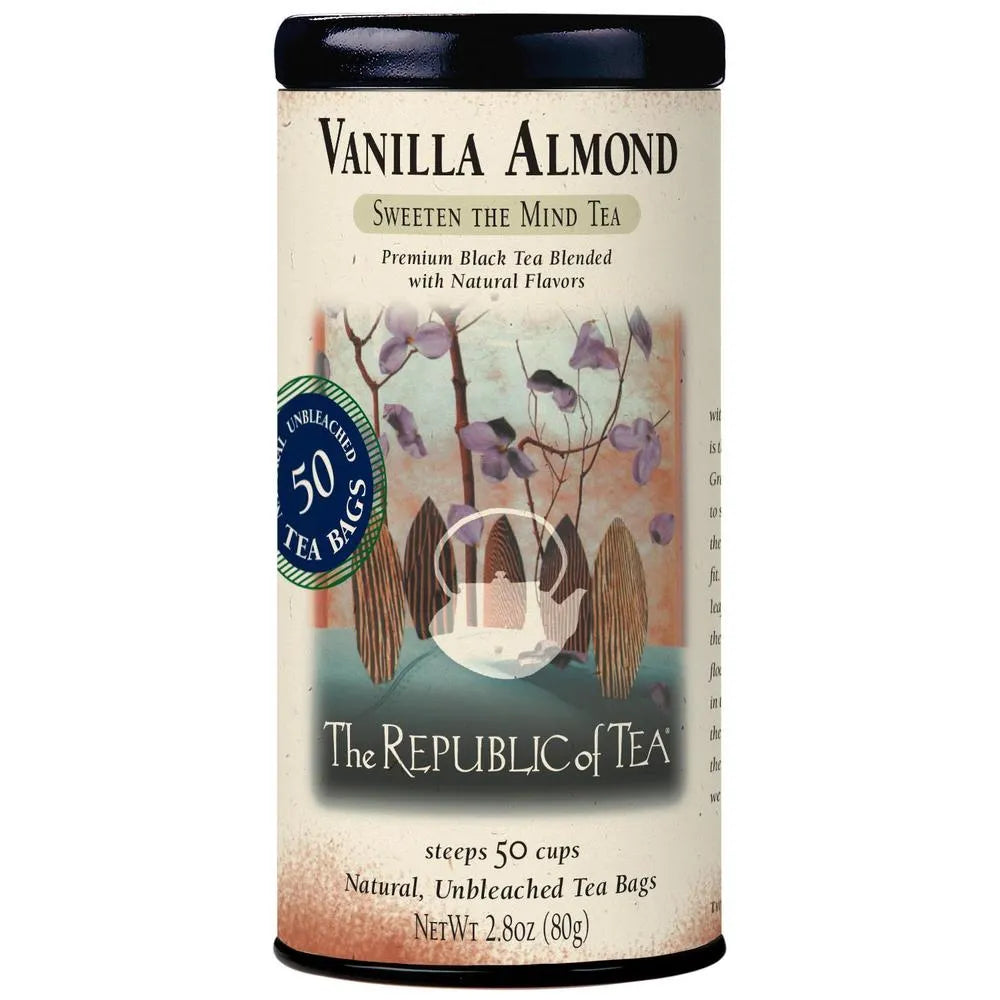 Can of Republic of Tea's Vanilla Almond Tea