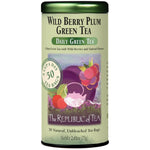 Wild Berry Plum Green Tea canister on white background