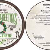 Lambs & Thyme Holiday Dips Seasons Greetings