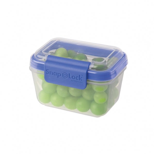 Progressive Snap Lock 2 Cup Container Blue lid with grapes